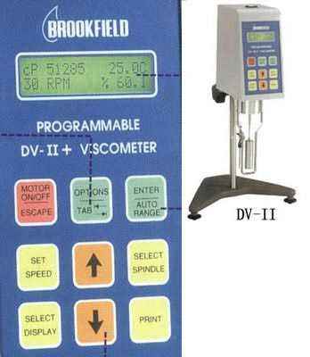 Dv-II+型粘度計控制面板